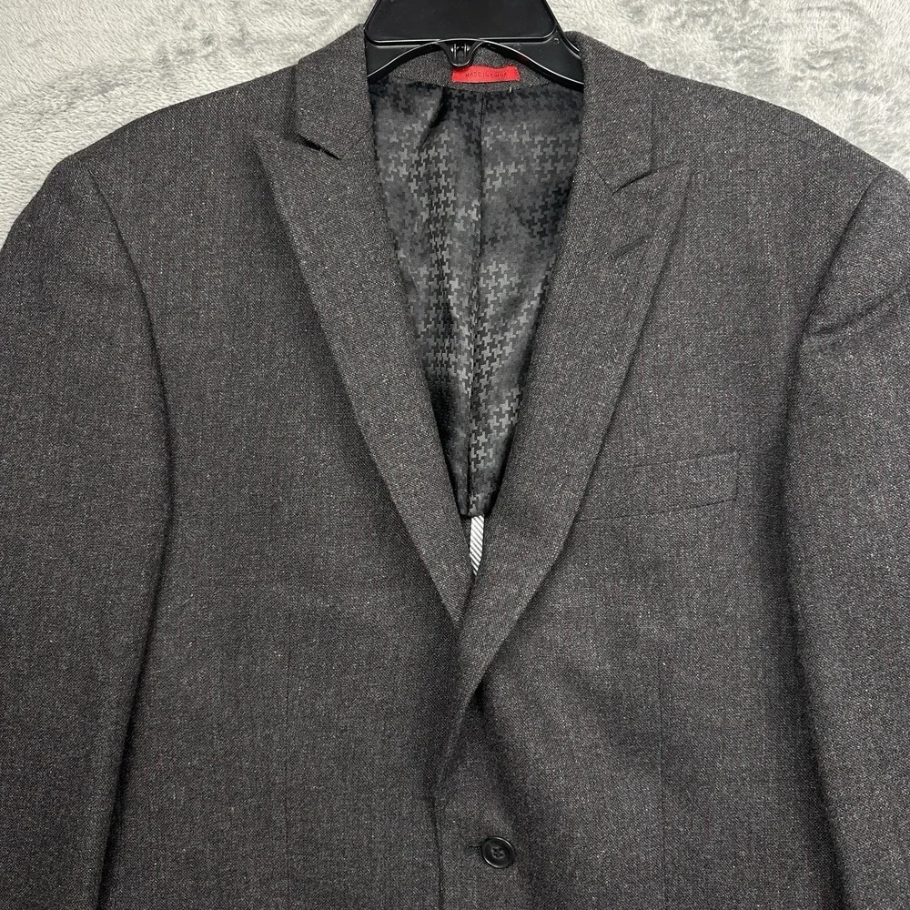 John Varvatos USA Blazer Jacket Men's Size 42R Wool Blend Dark Gray